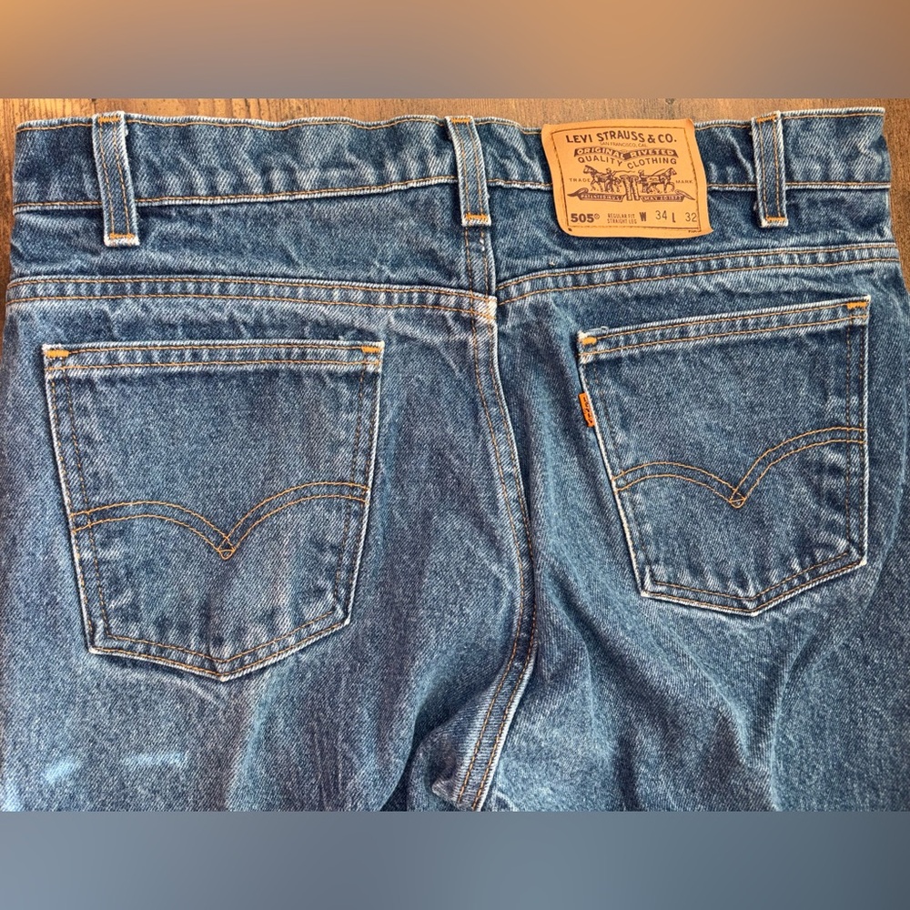 VINTAGE** Levi's Classic Straight Blue Jeans 34x32
MADE IN USA** - Picture 15 of 16
